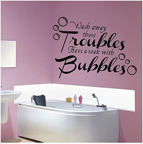 Wanmeidp Vinilo Art Decal Bano Quitar Esos Problemas Cita Etiqueta