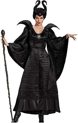 RKRCXH Home,Black Witch Maleficent Costume Set For Women - Perfect For Cosplay Dress Halloween. (Size : XL)