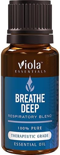 Breathe Essential Oil Blend 15ml - 100% Pure Therapeutic Grade Oil by Viola Essentials - Ideal Blend For Respiratory Issues | Soothes Coughs and Helps Protect Against Infections