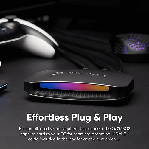 AVerMedia 4K60 Capture Card with HDMI 2.1, Low Latency, 4K144/4K120 Passthrough, Game Capture Device for PS5, PS5 Pro, Xbox, Switch, Streaming on Twitch, OBS on Mac & PC, GC553G2 Live Gamer Ultra 2.1