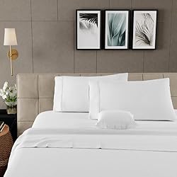 AIREOLUX Egyptian Cotton Full Size Sheets Set Snow