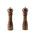 Pepper Grinder – 2 pcs Pepper Mill, Ceramic Mill with Strong Adjustable Solid Wooden Grinder (8 inch) by TOPODO
