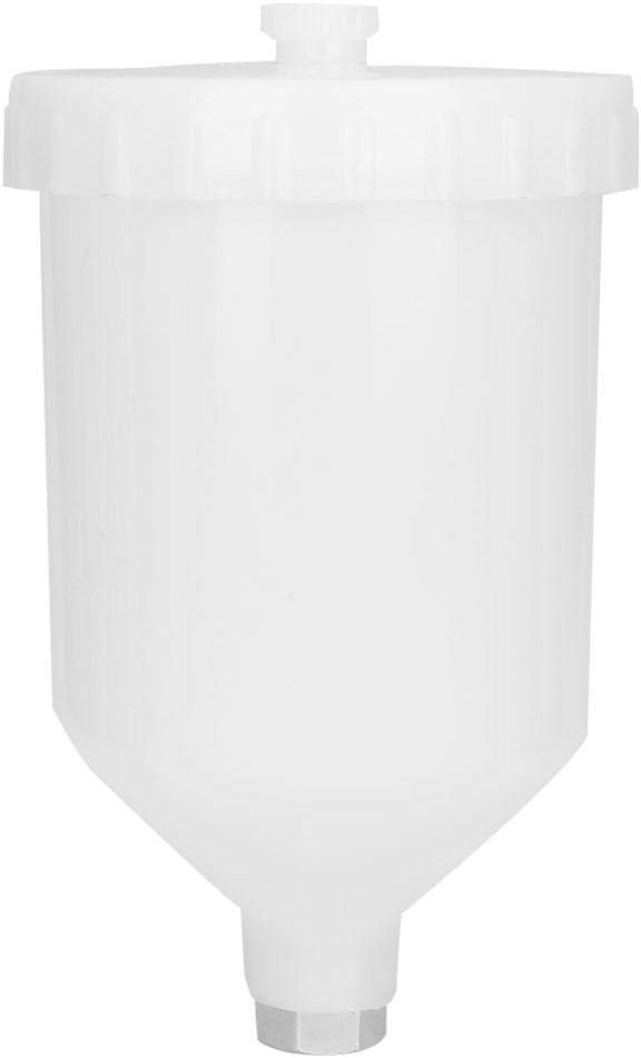 Fafeicy 600ml Spray Gun Pot for Paint Sprayer High Hardness Plastic Paint Cup with Stainless Steel Threaded Connector