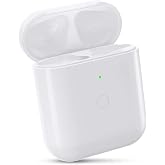 JKV Wireless Charging Replacement for AirPod 1st 2nd Charging Case with Lightning Port, Compatible with AirPods 1 2 Charger Case with Bluetooth Pairing Sync Button, no Airpod