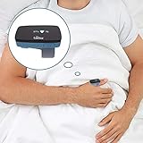 Lookee Ring Sleep Monitor w Vibrating Notification for Low Blood O2 and Snoring, Tracking Overnight Oxygen Saturation Level, Heart Rate w Finger Ring Sensor as Sleep Aid, Daily App Report Wellness Use