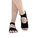 Flesser Yoga Sports GYM Five Toe Separator Socks Alignment Pain Health Massage Socks (Half Toe Black)