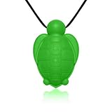 Siliconies Turtle Pendant - Silicone Necklace (Teething/Nursing/Sensory)(Green)