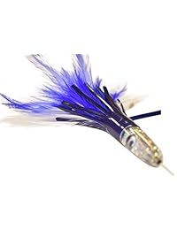 Plumero de Plumas de 6" Azul y Blanco Lure (Rigged)