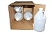 Ecoxall - Bulk Empty HDPE Bottle Plastic Jug with Childproof Cap - 1 Gallon (128 Ounces) - Case of 4