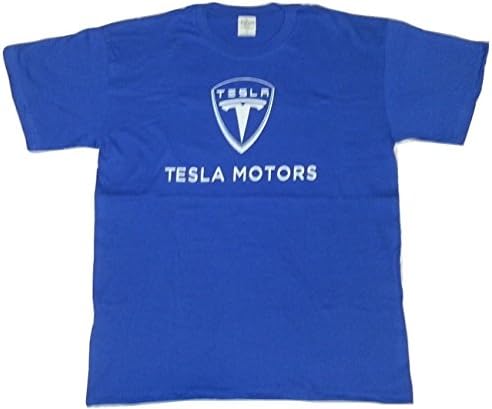 Tesla T-shirt, Tesla Motors Tee Large Royal Blue