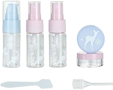 Svuencio Mini Travel Bottles Set for Makeup Portable Cosmetic Toiletries Liquid Containers Mini Travel Makeup Holders Kit