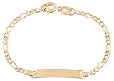 2 Pieces of Gold Overlay 5.5 Inch Plain Baby ID Clasp Link - Two Year Warranty