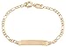 2 Pieces of Gold Filled 5 Inch Plain Baby ID Clasp Link Bracelet