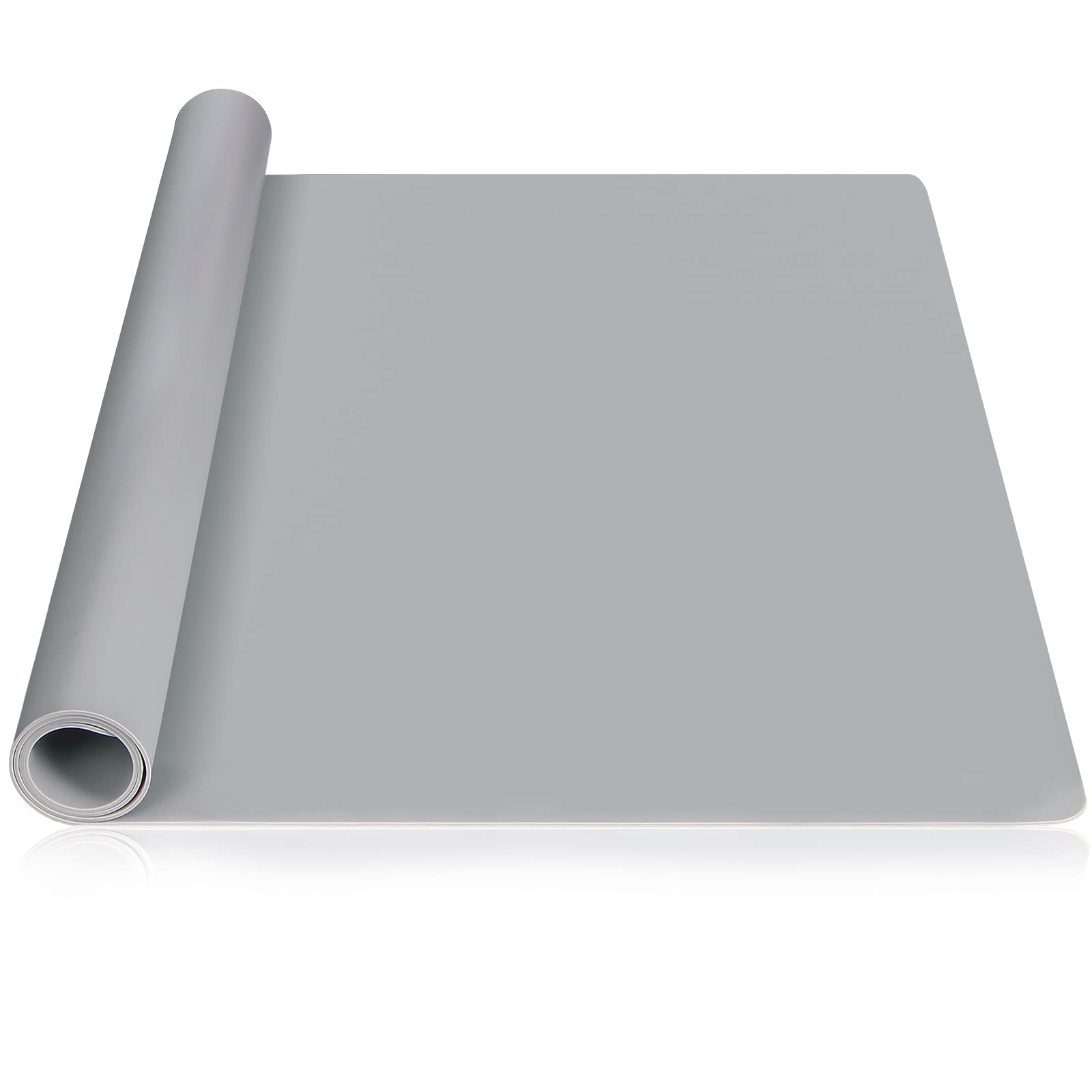 Webake Large Silicone Mat for Worktops 60 × 40 cm Pastry Mat Multipurpose Non-Stick Baking Mats for Countertop Protector, Resin, Art and Craft Mat 24 x 16 Inch (Grey)