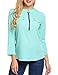 ANGVNS Women Loose V Neck Half Sleeve Chiffon Top, Pale Green, XL