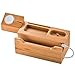 Uncle Jack Charging Dock Airpods Apple Watch Stand Bamboo Wood Charging Station Desk Organization Compatible with AirPods/Apple Watch/iPhone