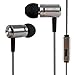 KINDEN EP04 Metal Housing Earphone Noise Isolating In Ear Bass Earbuds Wired Headphone With metallic Handsfree Mic For Iphone 6 Samsung (Gun Metal)