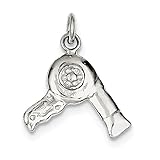 925 Sterling Silver Hair Dryer Pendant Charm