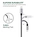EverDigi iPhone Charger 3Pack 10FT Nylon Braided 8pin Lightning Cable Charging Cable for Iphone 7,7p,6s, 6s plus, 6plus, 6,5s 5c 5,iPad Mini, iPad Air,iPad5,iPod. Compatible with iOS10. (Blackgray)