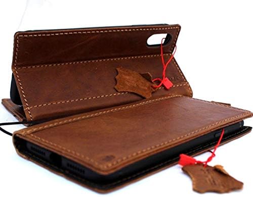 Genuine Leather Case for iPhone Xs max Book Wallet Handmade Cover Luxury Cards Slots Rubber Holder Closure Vintage Classic DavisCase pro xsmax