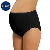 NBB 4-Pack Women’s Adjustable 100% Cotton Maternity Panties High Cut Brief, Muti-Pack