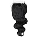 Brazilian Virgin Hair 3 Bundles with Closure Brazilian Body Wave 8A 100% Unprocessed Human Hair bundles With Lace Closure Natural Black Color by YAVVE (14