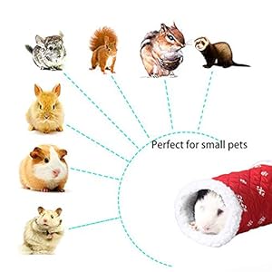Sungpunet Roditori Animali tunnel del giocattolo inverno caldo pile tubo Hideout letto a giocare Tunnel per il regalo… - immagine 7