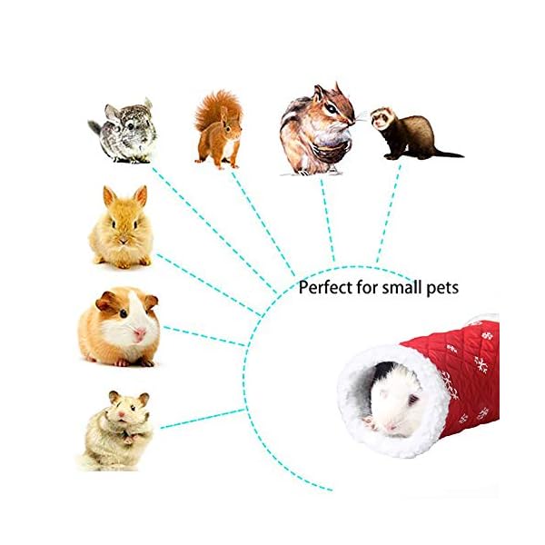Sungpunet Roditori Animali tunnel del giocattolo inverno caldo pile tubo Hideout letto a giocare Tunnel per il regalo…