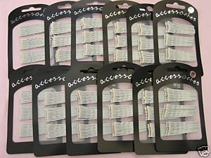 12 Cards White Hair Grips Hair Pins Kirby Grips Amazon Co Uk