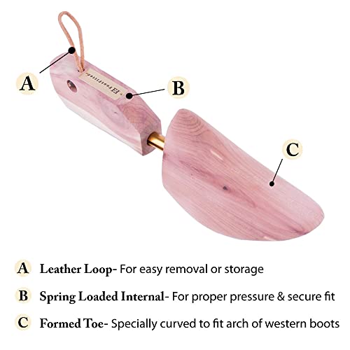 FootFitter Western Cedar Boot Tree Best Shoe Trees for Western Cowboy