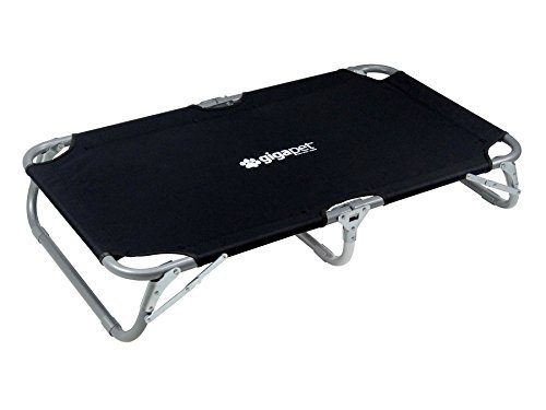 Large Elevated Pet Cot with Steel Frame - Foldable Raised Play and Rest Bed for Dogs and Cats with Bonus Storage Bag - 42" x 24" - by GigaTent - Thumbnail 5