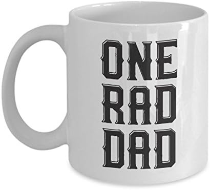 Dad Mug - One Rad Dad Mug - Father's Day Gift Mug - Gift for Dad , Father - 11OZ White Ceramic coffee mug, Coffee Mugs Tea Cups