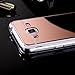 Samsung Galaxy Amp Prime Case, Nicelin Acrylic Plastics Mirror Plane Cover and Soft TPU Material Case for Samsung Galaxy Amp Prime (Cricket) / SM-J320AZ [NOT for Samsung Galaxy Amp 2 ] (Pink Gold)