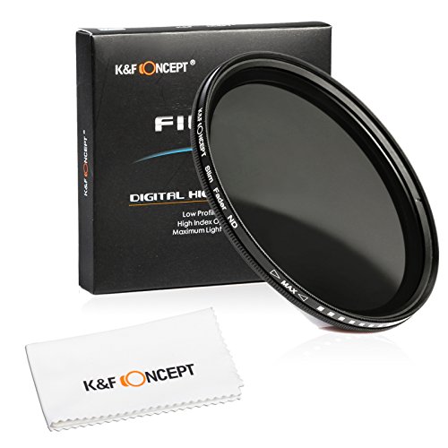 40.5mm Neutral Density Filter, K&F Concept 40.5mm Slim Variable Fader ND Filter Adjustable ND2 to ND400 Filter + Cleaning Cloth
