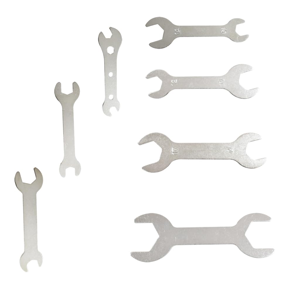 Pirhosigma Double Ended 1.5-2mm Thin Brake Wrench Adjusting Offset Bolts Spanner Cone Wrench Bike Cycling 5.5mm Thru 24mm 7 Sizes Cycling Multi Set