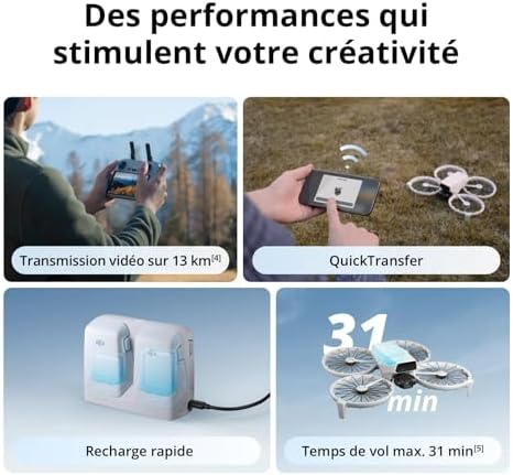 Bundle Fly More DJI Flip (radiocommande RC 2 avec écran), < 249 g