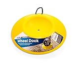Camco Heavy Duty Wheel Dock with Rope Handle - Helps Prevent Trailer Wheel from Sinking Into Dirt or Mud, Easy to Store and Transport (44632), Yellow