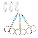 Coobbar 3pcs Protable Stainless Steel Eyebrow Trimmer Scissors Eyebrow Shaver Knife Nose Hair Removal