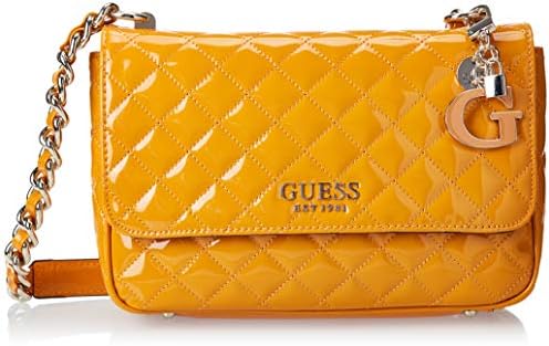 yellow quilted bag