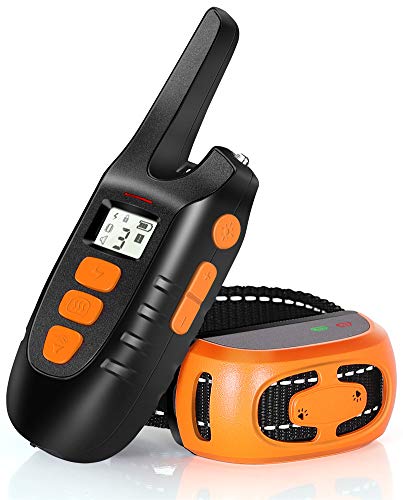 Shock Collar for Dogs – Dog Training Collar with Remote w/3 Training Modes, Beep, Vibration and Shock, Rechargeable 100% Waterproof Electric Collar for Small Medium Large Dogs, Up to 1500Ft Remote Ran