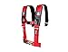 Pro Armor A114230RD Red 4-Point Harness with 3