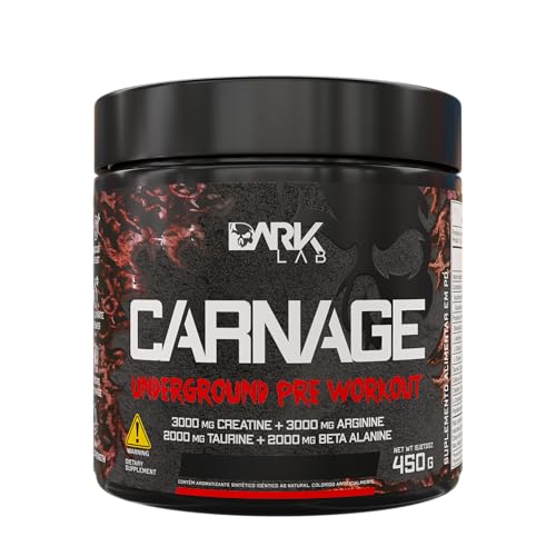 Pré-Treino Carnage Underground Dark Lab, 450g, Pink Lemonade, Creatina