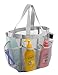 Handy Laundry Masirs Mesh Shower Caddy - 7 Pocket Portable Bathroom Organizer Tote for Travel, Gym & Dorm - Collapsible Small Shower Caddy Bag to Hold Toiletries & Essentials (Gray)