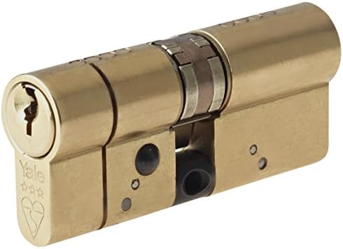 Yale Locks YALASP4040B 80 mm Polished Brass Anti-Snap Platinum Euro Cylinder