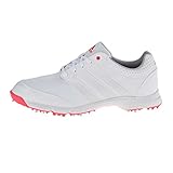adidas Women's Response Light Golf Shoe, White/Silver Metallic/Flash Red, 9.5 M US