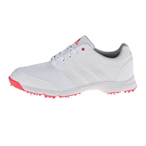 adidas Women's Response Light Golf Shoe, White/Silver Metallic/Flash Red, 9.5 M US