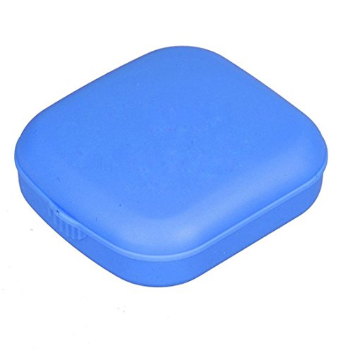Polytree Portable Travel Kit Mirror Box Contact Lens Case Holder - Blue