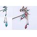 Vintage tassels hairpin, elegant peacock hair stick YHQ6029,Blue