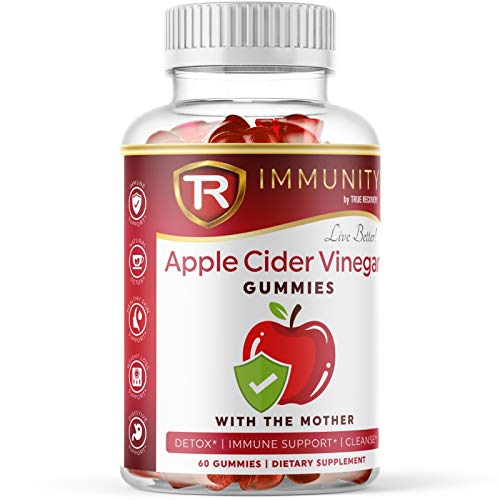 Immunity Organic Apple Cider Vinegar Gummies with The Mother & Iodine. Detox, Cleanse, Thyroid Support, Bloating Relief and Weight Loss with Beet Juice and Pomegranate Juice, 60 Delicious Gummies