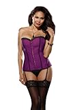Dreamgirl Women's Plus-Size Ursula Reversible Corset and Thong Set